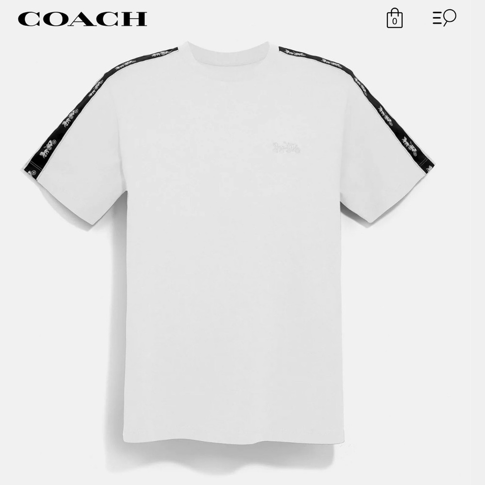 Coach horse and carriage tape t-shirt